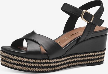 TAMARIS Sandals in Black: front