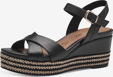 Tamaris Sandals in Black: front