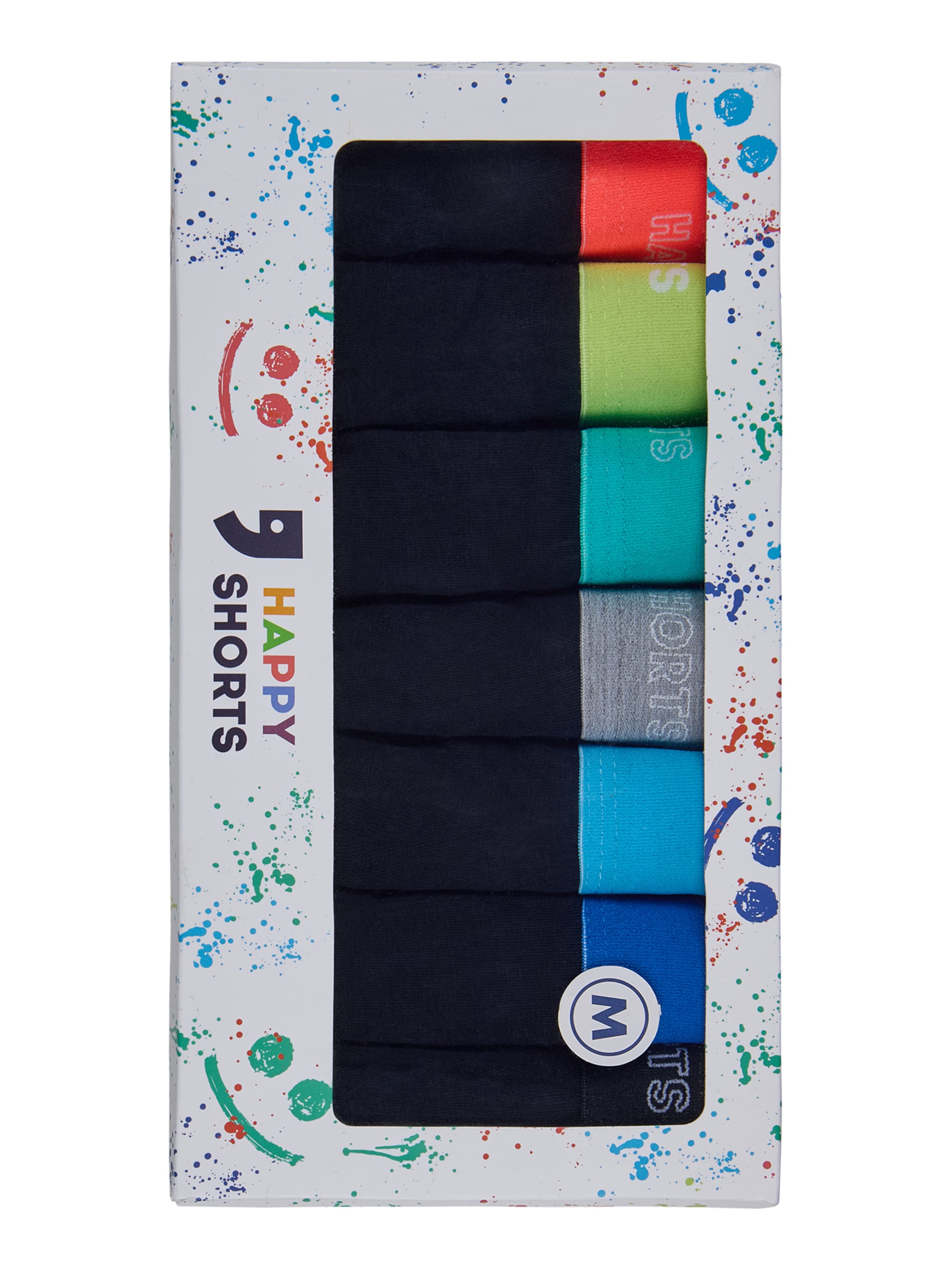 Happy Shorts - Calzoncillo boxer ' Week Mix ' en negro