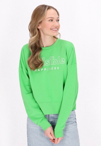 MYMO Sweatshirt 'Back To School' in Groen: voorkant