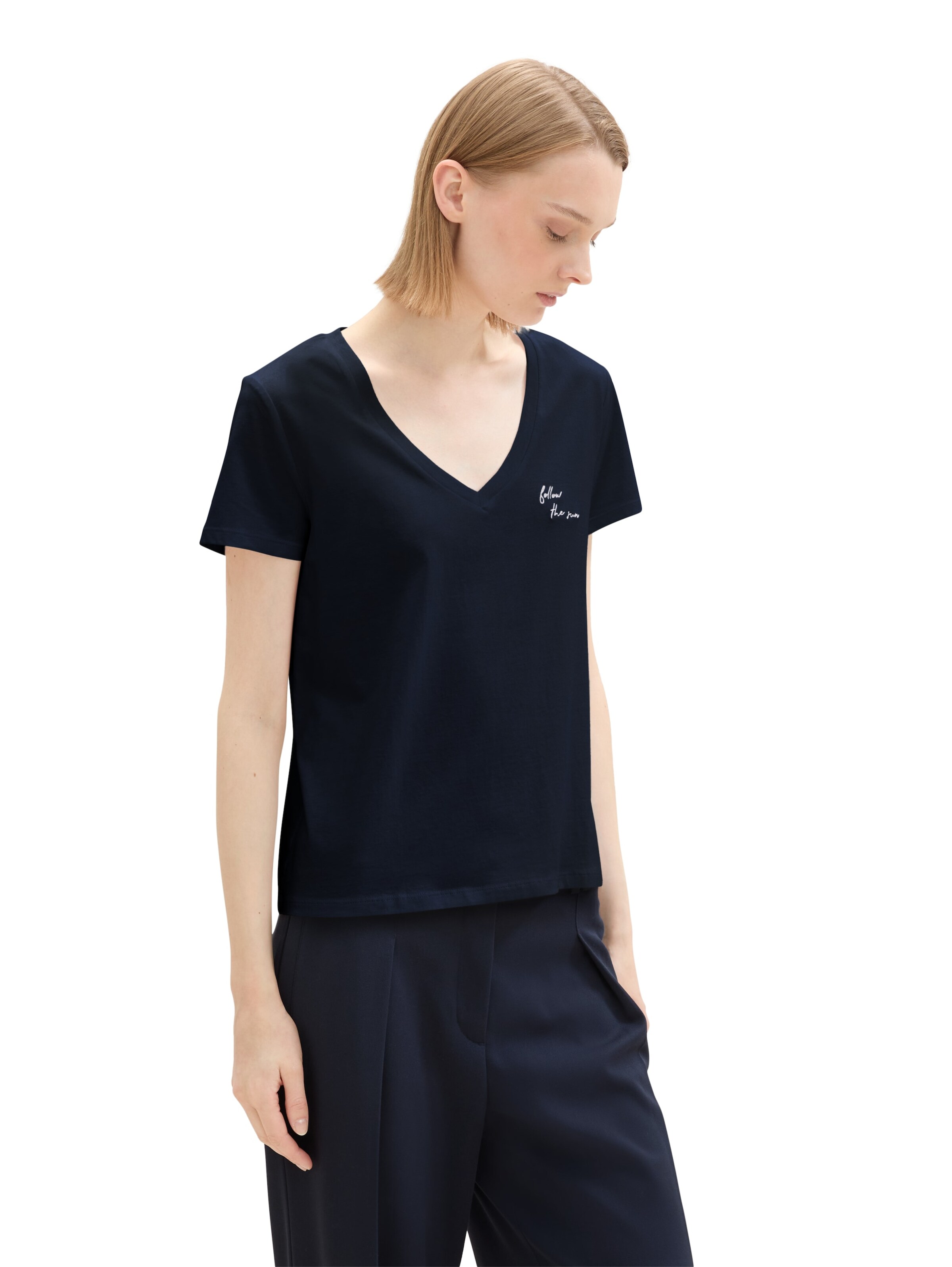 TOM TAILOR DENIM Tričko - Modrá