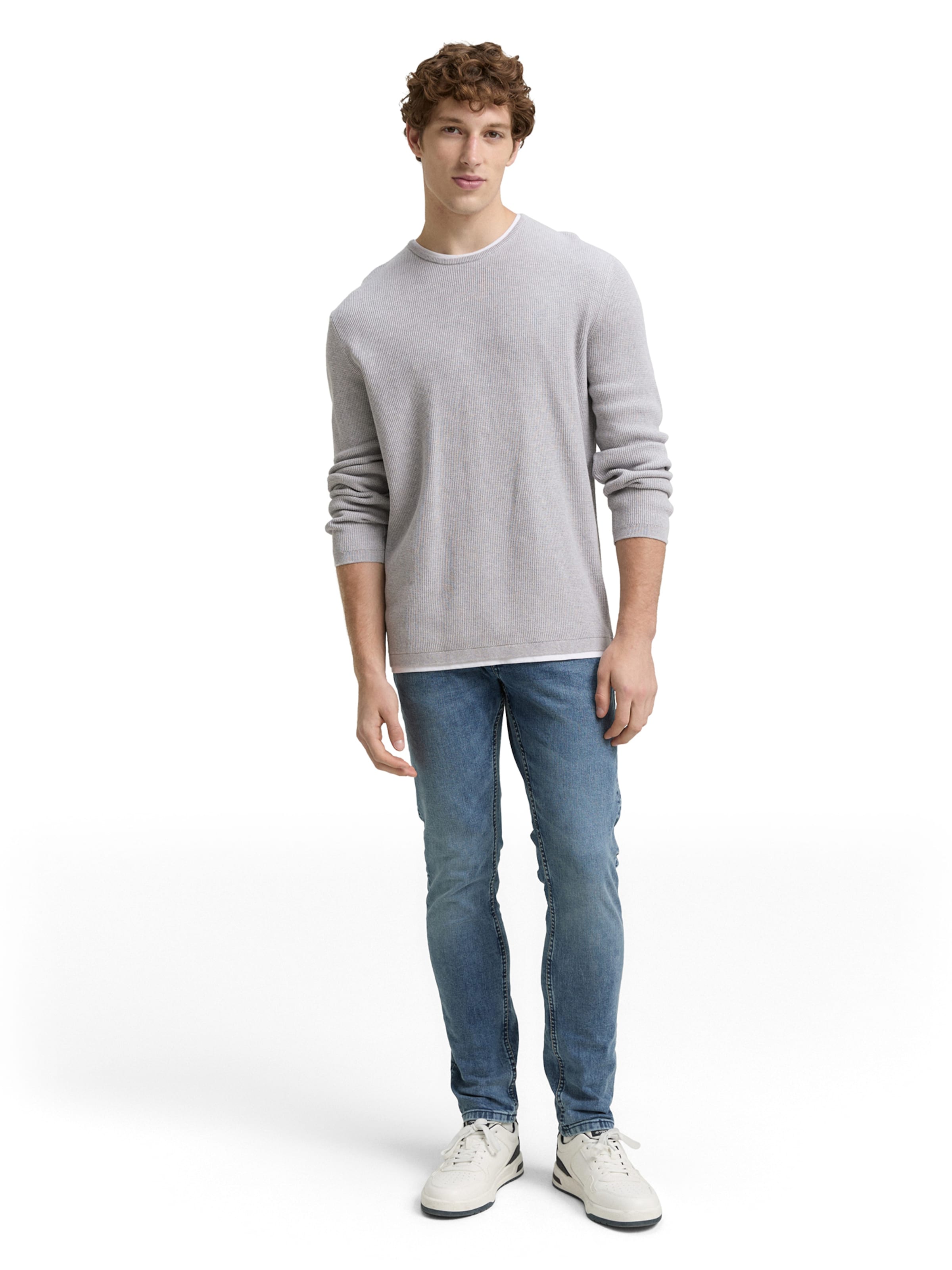 TOM TAILOR DENIM Sweater in Grey