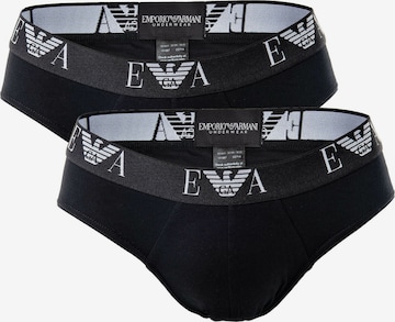 Slip di Emporio Armani in nero: frontale