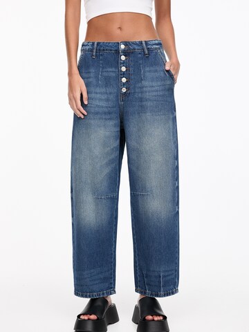 Pull&Bear Loosefit Jeans i blå: forside