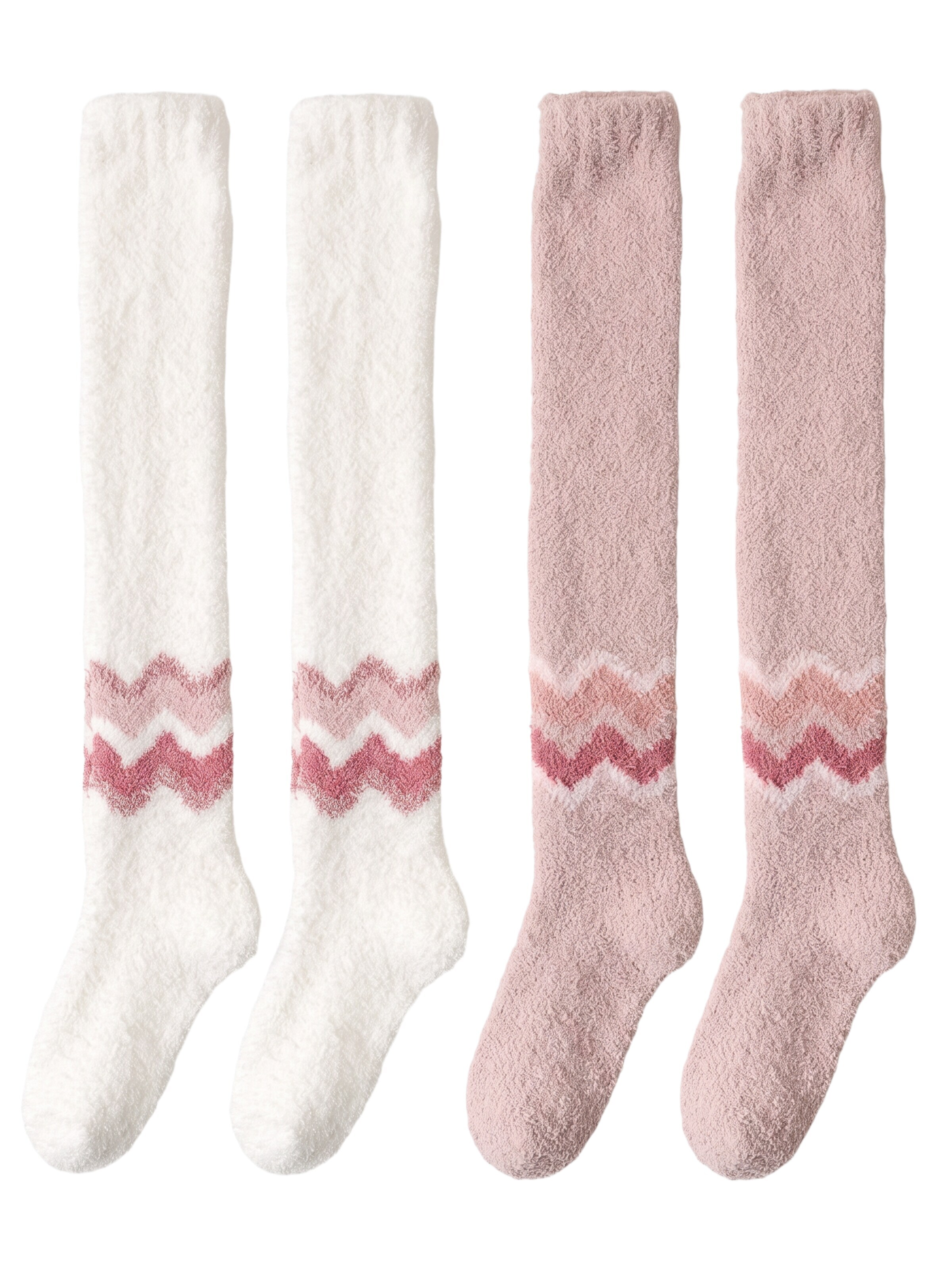 BONVERANO Over the Knee Socks in Brown: front