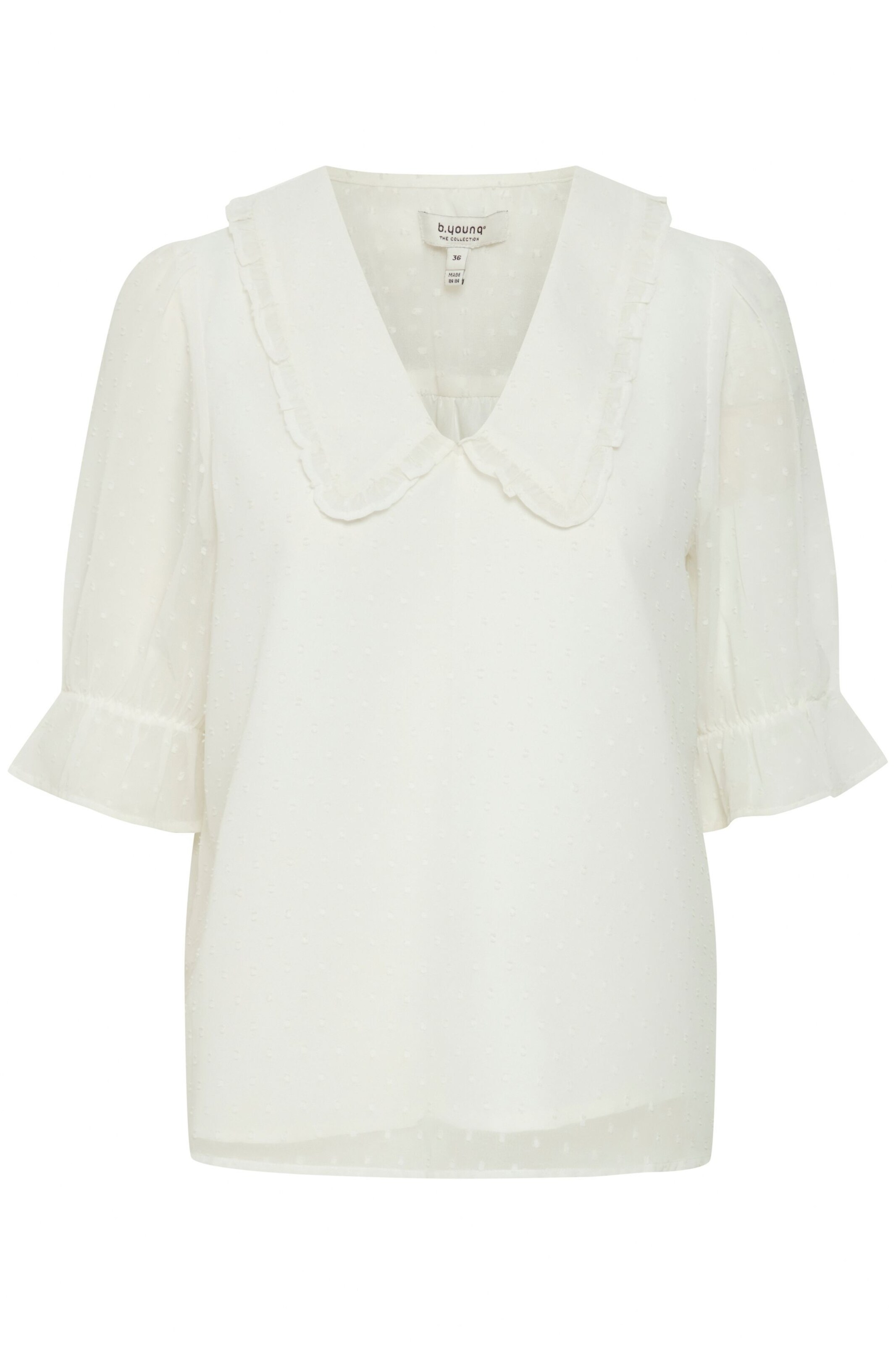 b.young Blouse 'Isigne' in Wit: voorkant