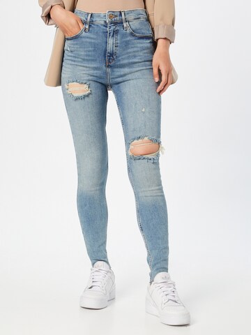 River Island Skinny Džíny – modrá: přední strana