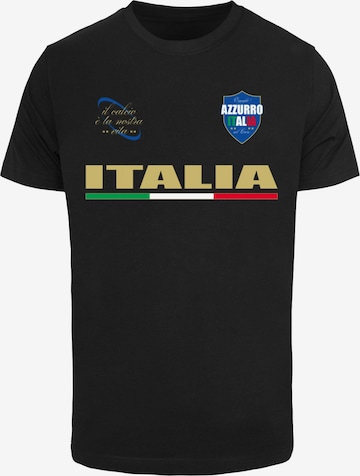 Mister Tee Shirt 'Italia' in Zwart: voorkant