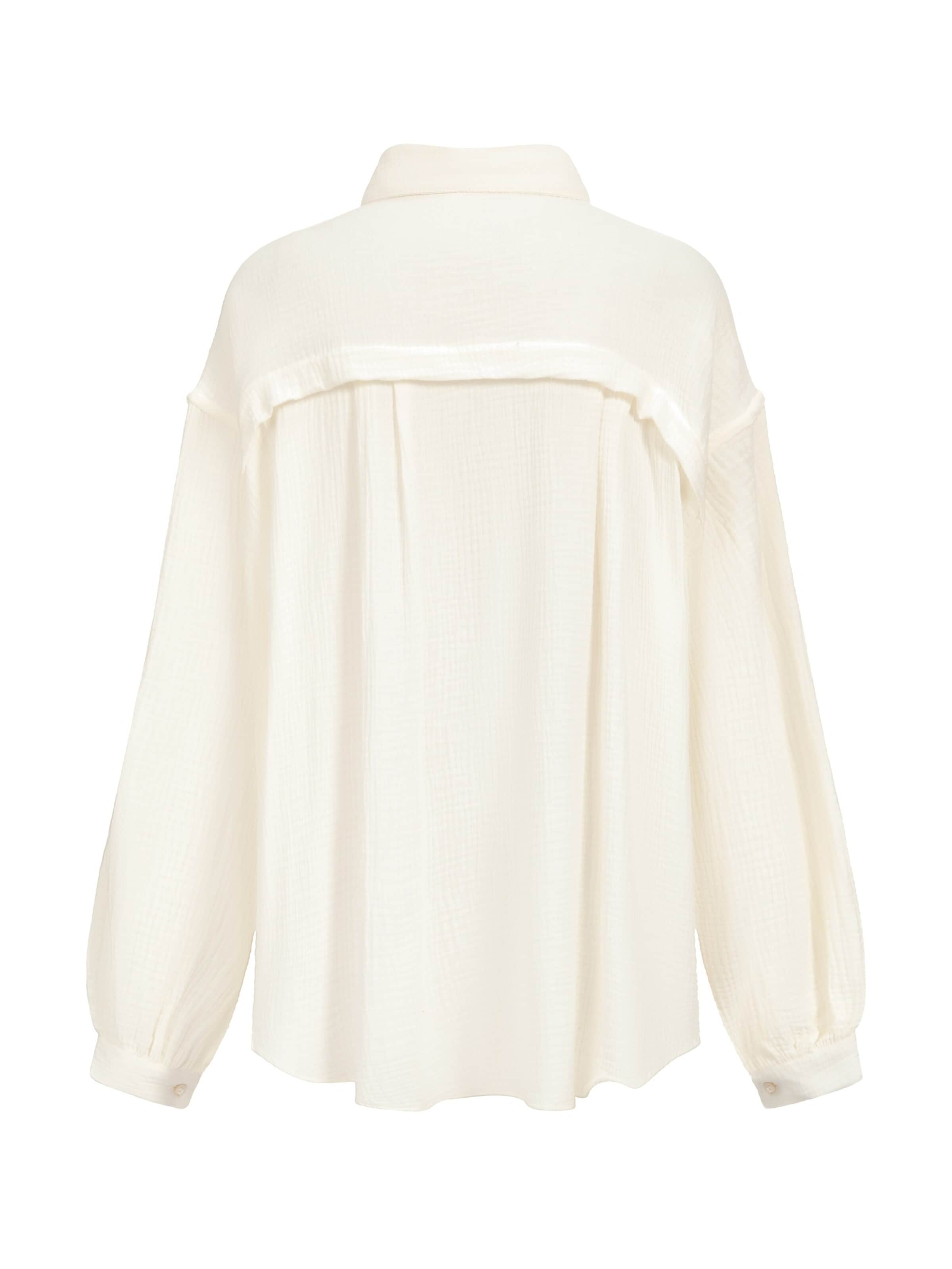cfab - Camisa 'Musselin Shirt' em branco