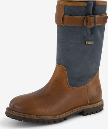 Travelin Boots in Blue: front