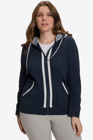 Ulla Popken Sweatjacke in Blau: predná strana