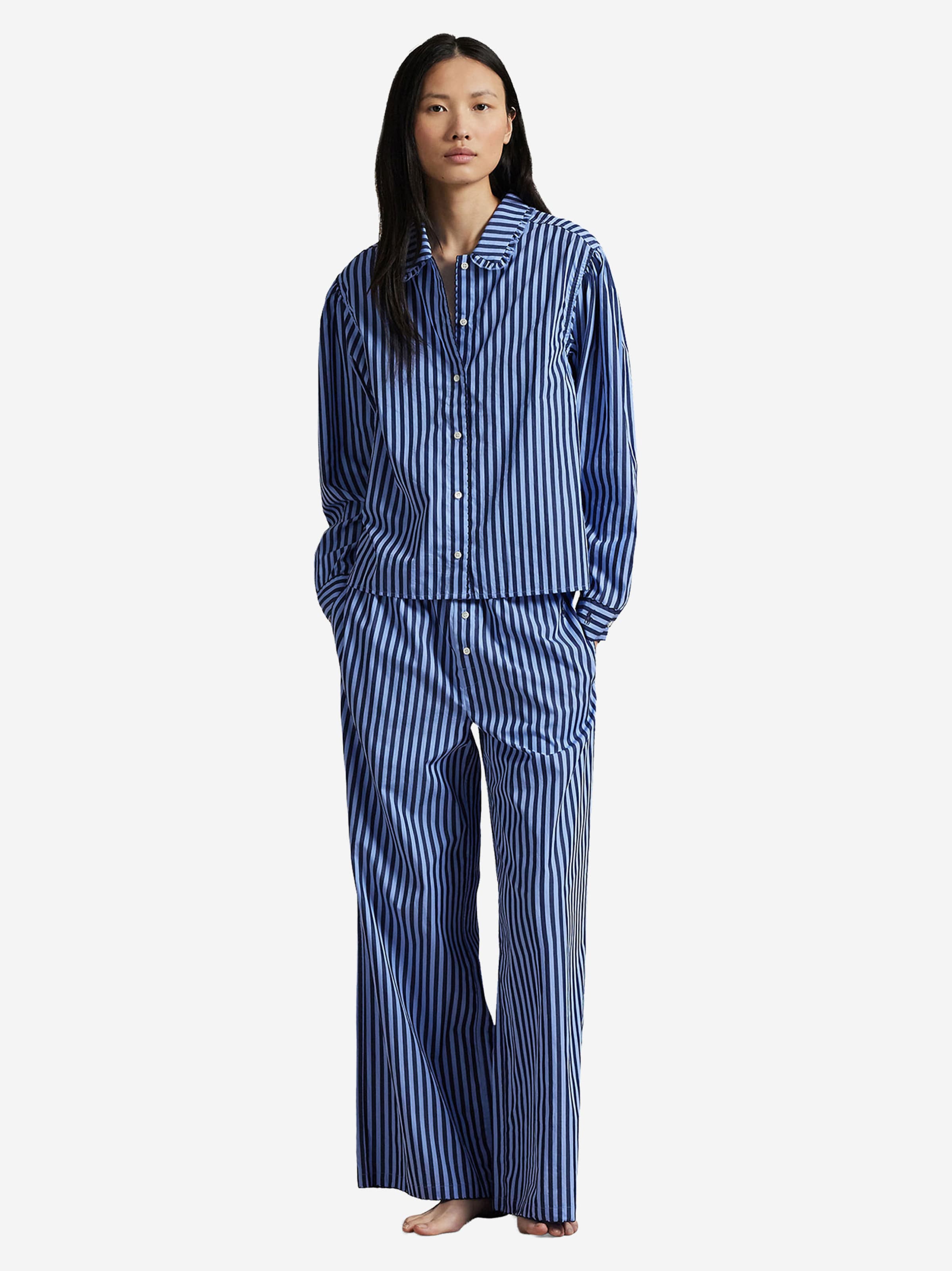 Pyjama ' Shirting Stripes ' Polo Ralph Lauren en bleu : devant