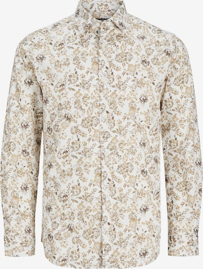 JACK & JONES Overhemd 'Monaco' in de kleur Beige / Bruin / Greige / Wit, Productweergave