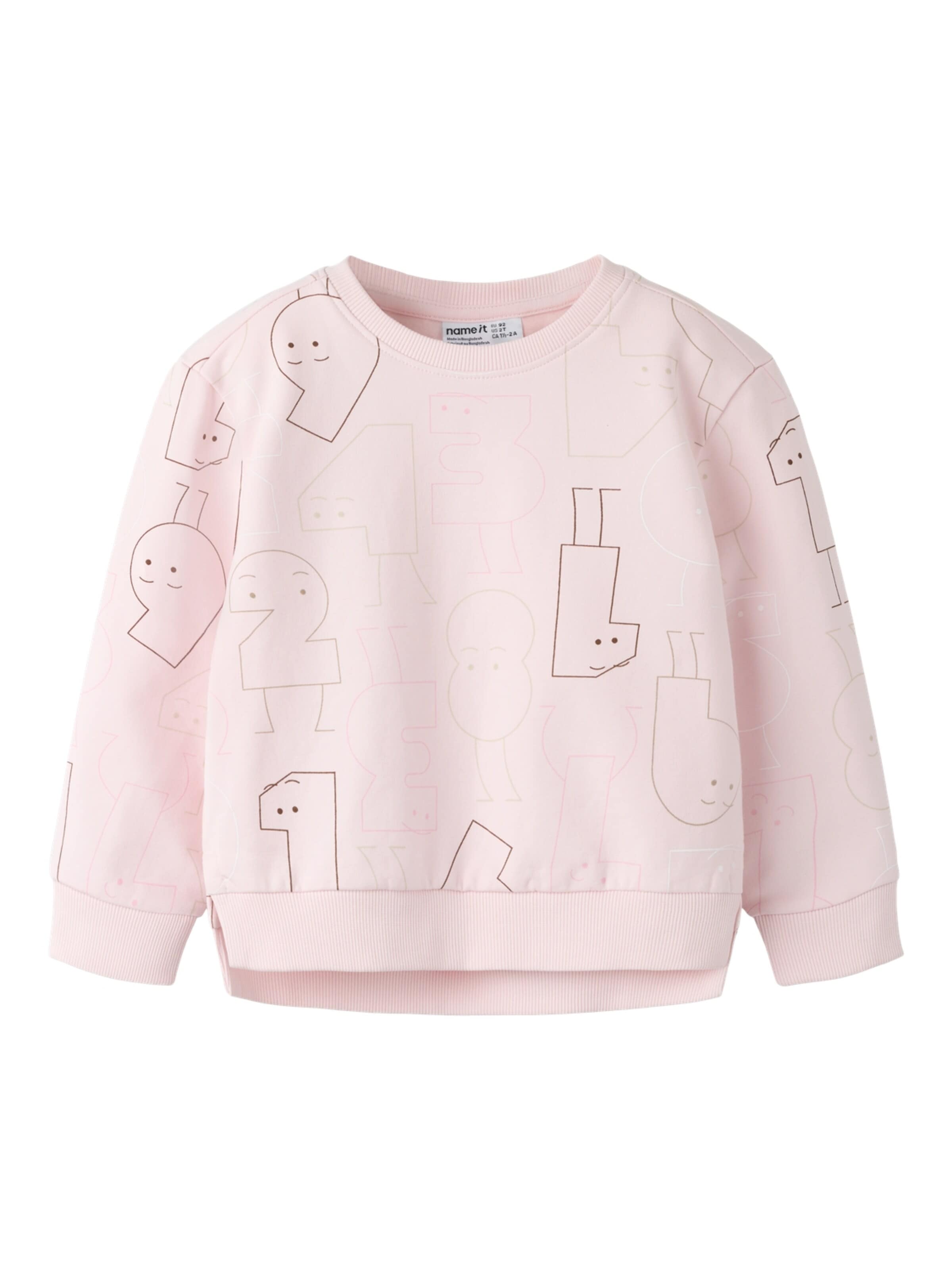 NAME IT Sweatshirt 'NMFOLYDIA' in Pink: Vorderseite