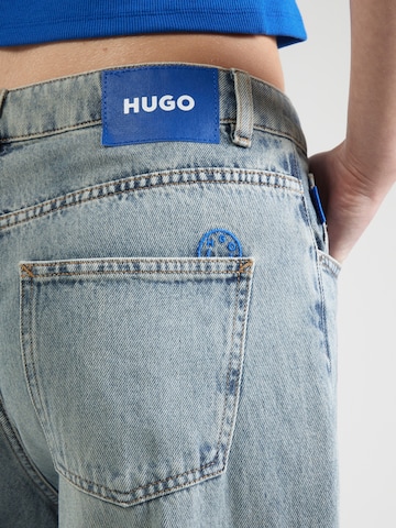 HUGO Loosefit Jeans 'Leni_B' in Blauw