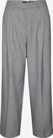 Wide Leg Pantalon à plis 'AUDREY' VERO MODA en gris : devant