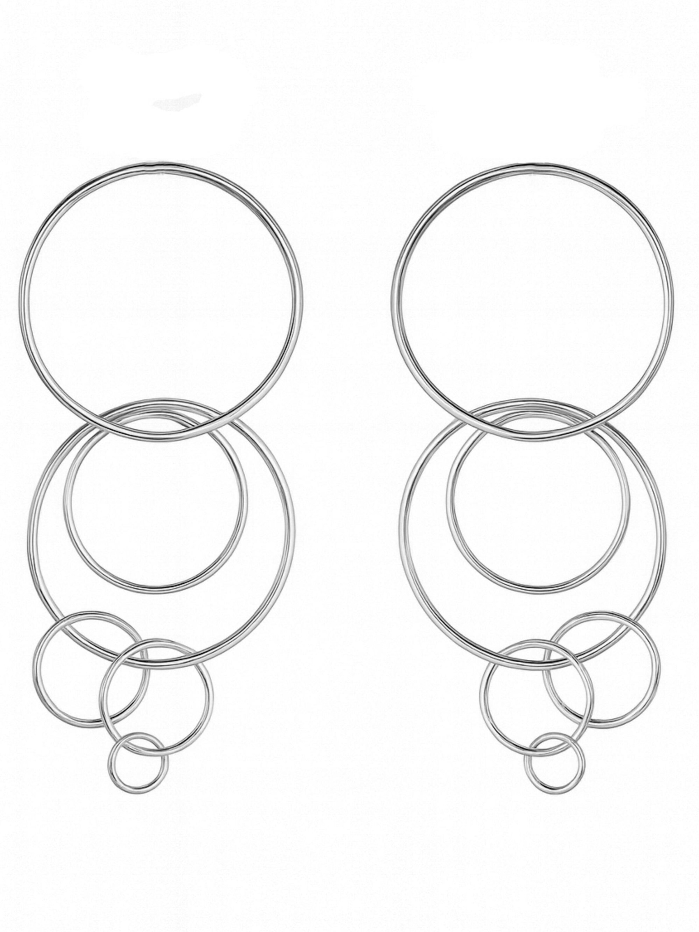 COLLEZIONE ALESSANDRO Earrings 'Infinity Loops' in Silver: front