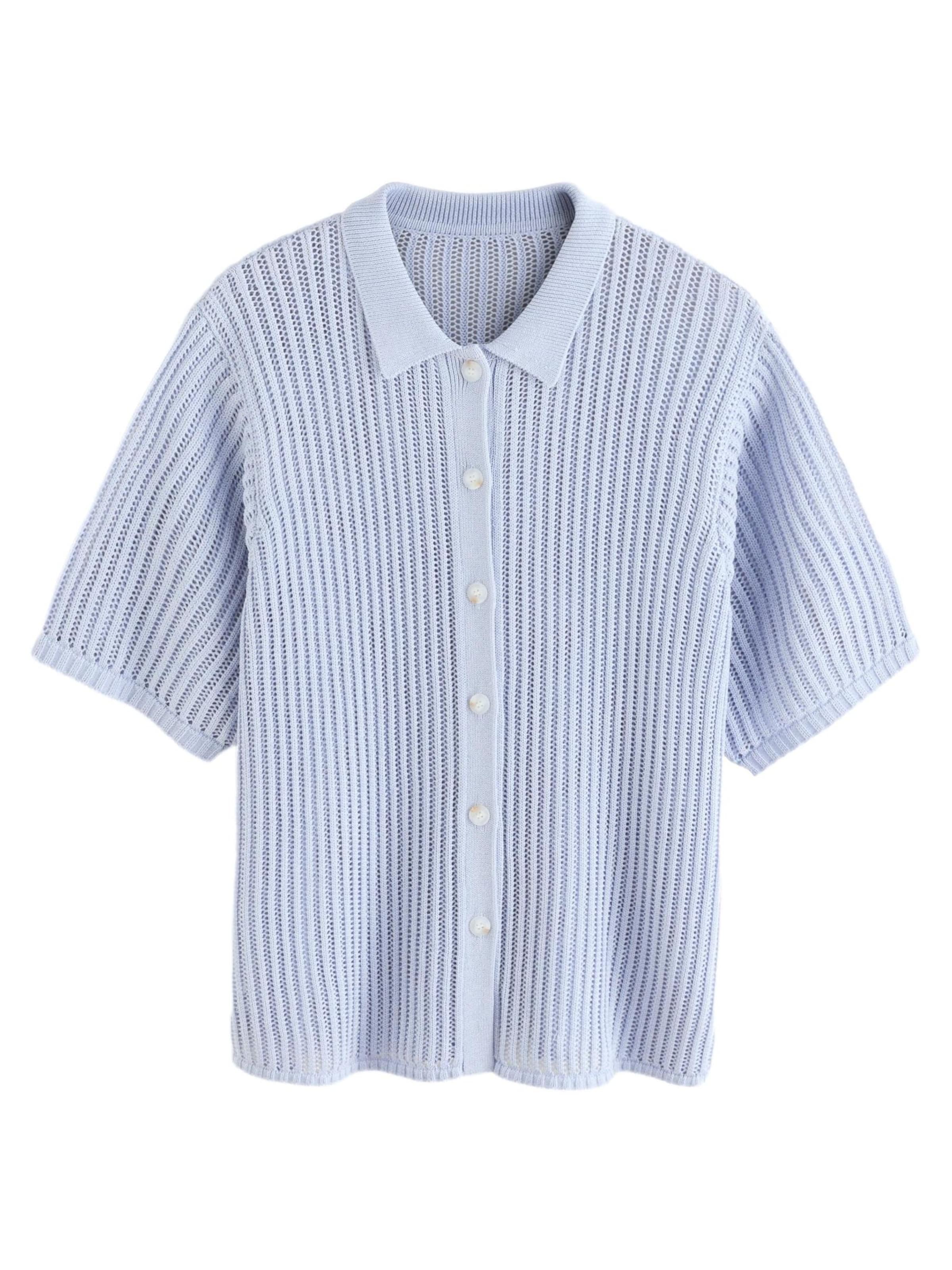 Geacă tricotată de la Next pe mov: față