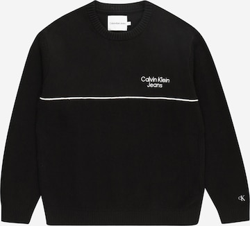 Calvin Klein Jeans كنزة صوفية بـ أسود: الأمام