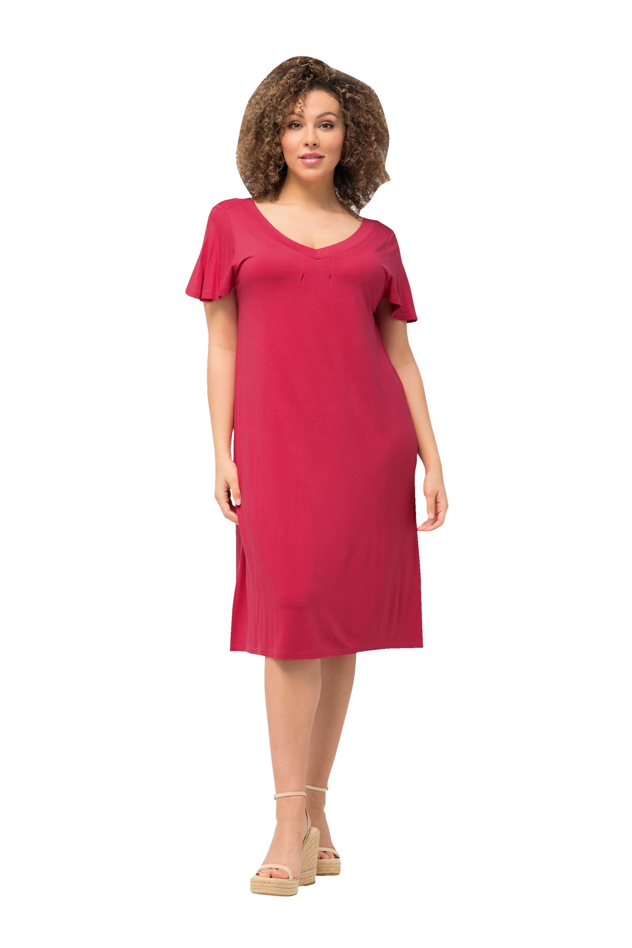 Ulla Popken Dress in Pink: front