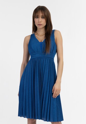 faina Cocktail Dress in Blue: front