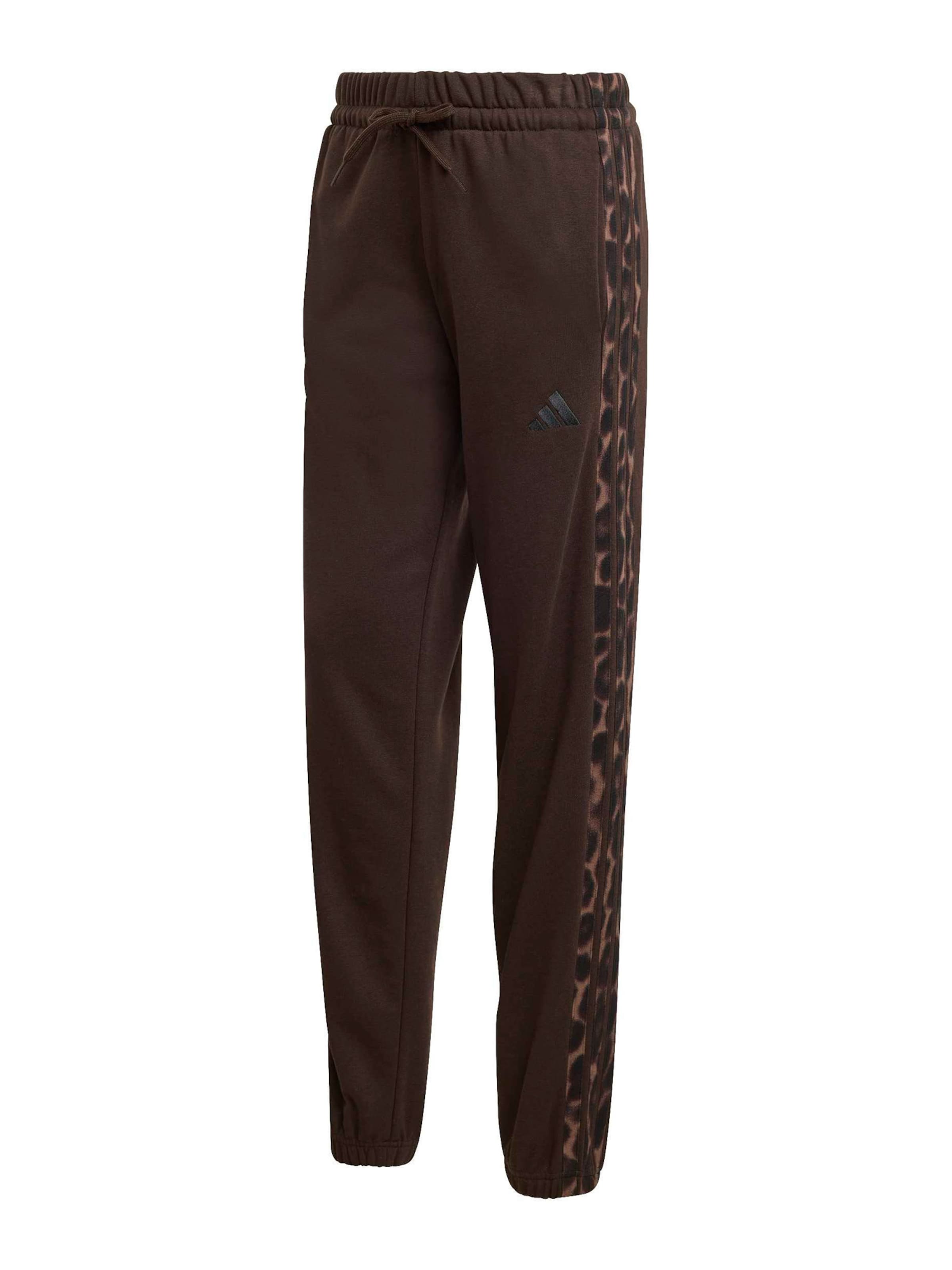 ADIDAS SPORTSWEAR Tapered Sports trousers 'Seasonal Essentials' in Brown: front