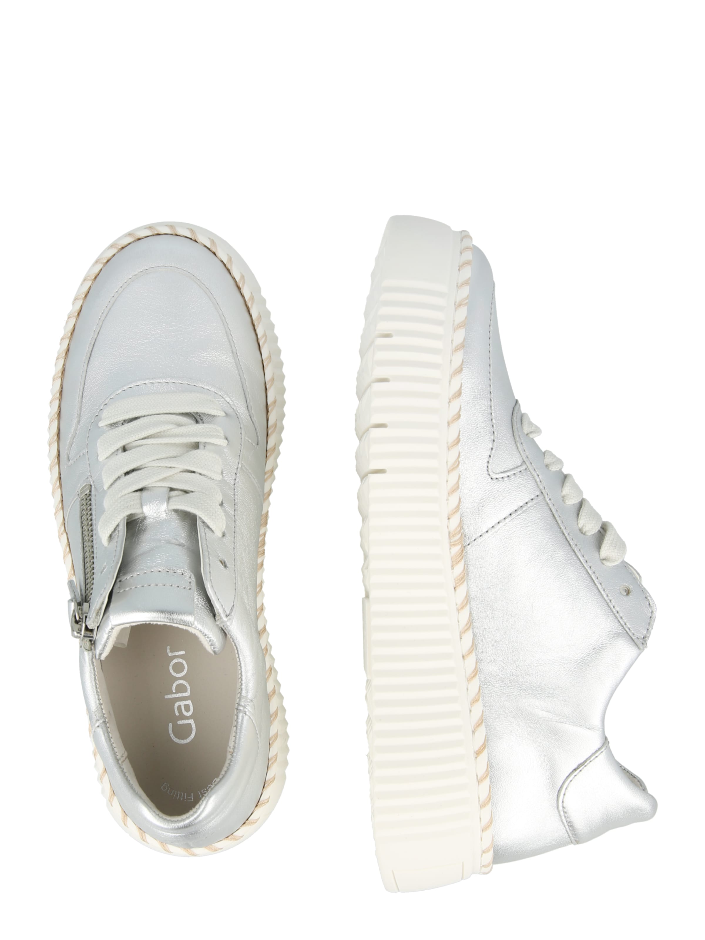 GABOR Sneakers laag in Zilver