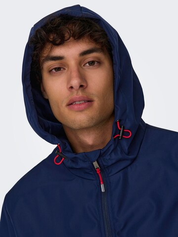 Only & Sons Between-Season Jacket 'MAZE' in Blue