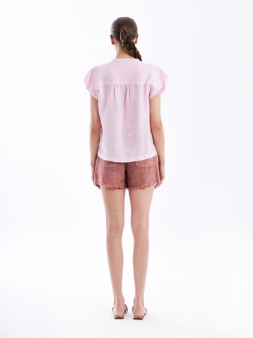 Haris Cotton Blouse in Roze