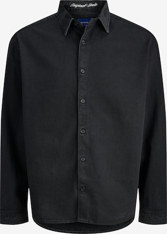 JACK & JONES Button Up Shirt in Black: front