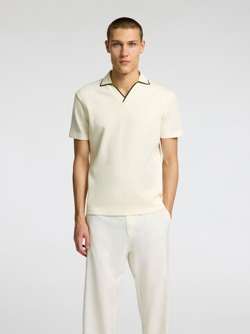 T-Shirt SELECTED en gris : devant