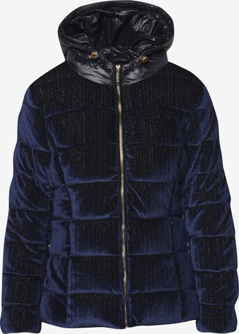 KOROSHI Between-Season Jacket in Blue: front