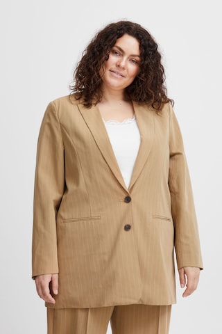 Fransa Curve Blazers 'Callie Bla 1' in Beige: voorkant