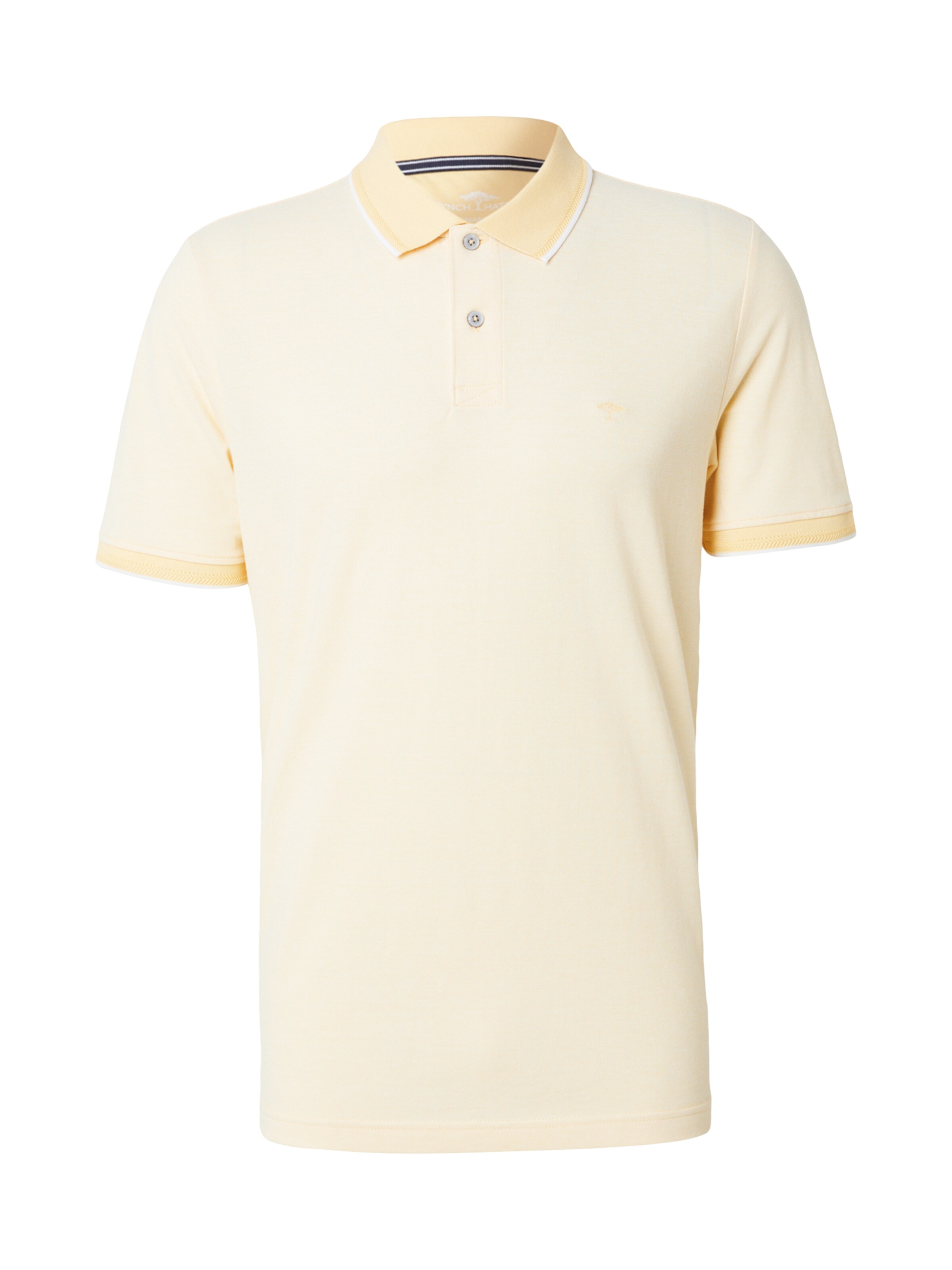 FYNCH-HATTON Poloshirt in pastellgelb / weiß, Produktansicht
