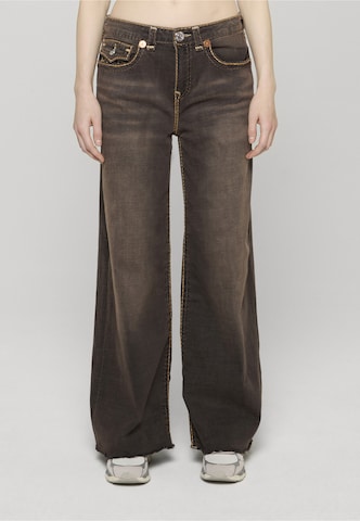 Wide leg Jeans di True Religion in marrone: frontale
