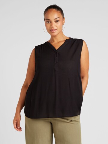 ONLY Carmakoma Blouse 'CARJETTE' in Zwart: voorkant