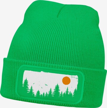 Neverless Beanie 'Braumkette' in Green: front