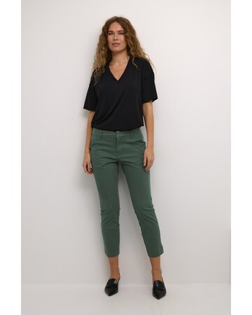 Kaffe Slim fit Trousers 'KA Mette' in Green