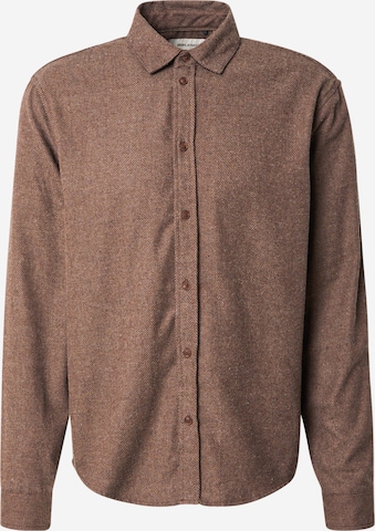 BLENDRegular Fit Košulja 'BHBADER' - smeđa boja: prednji dio