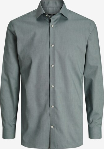 JACK & JONES Slim fit Zakelijk overhemd 'Parker' in Groen: voorkant