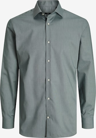 Coupe slim Chemise business 'Parker' JACK & JONES en vert : devant