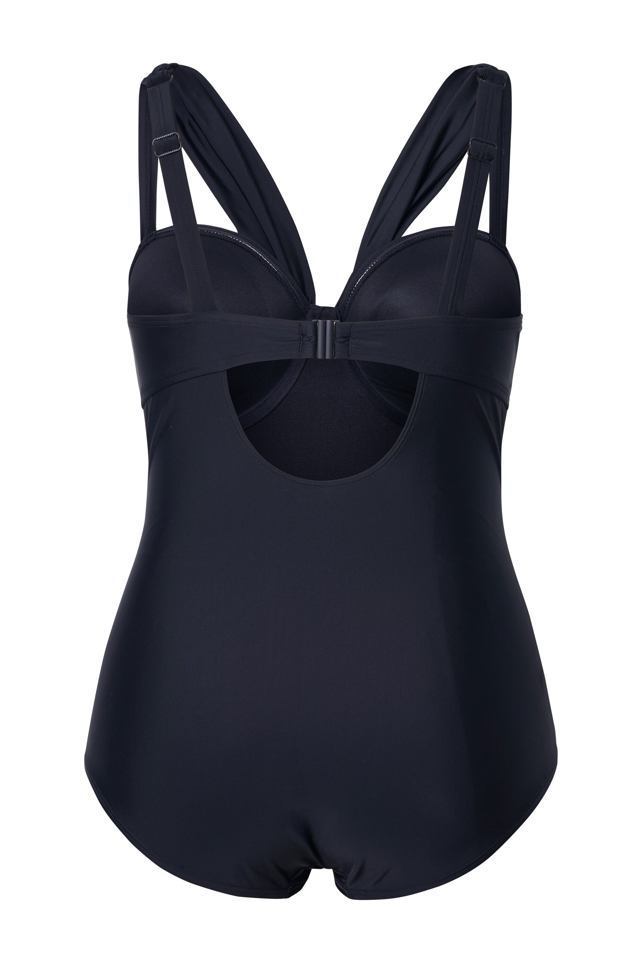 Ulla Popken Minimizer Badeanzug in Schwarz