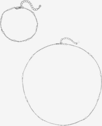 Hey Happiness - Conjunto de joyería 'Pearl Essence' en plata: frente