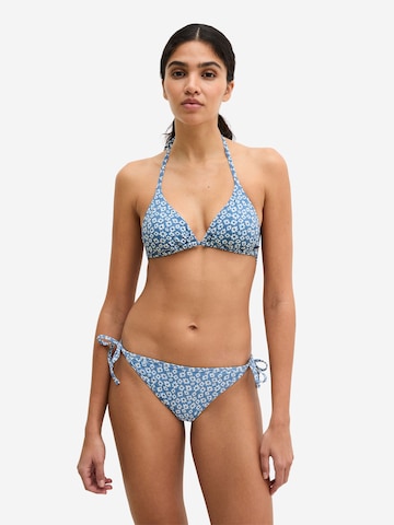 Marc O'Polo Triangel Triangel-Bikini-Top ' Shiny ' in Blau: Vorderseite