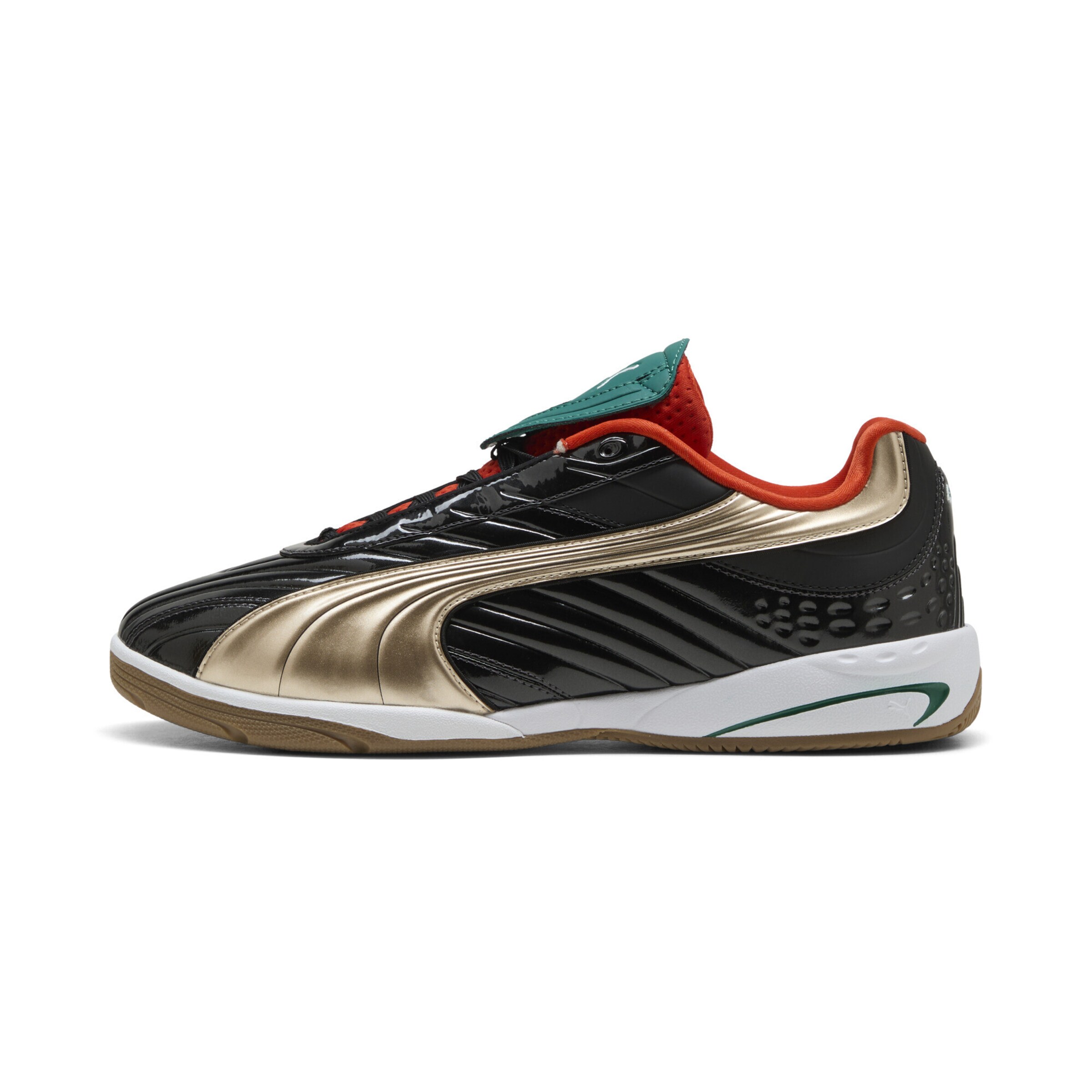 PUMA Sneakers laag 'V-S2 Goalgetter' in de kleur Goud / Groen / Rood / Zwart, Productweergave