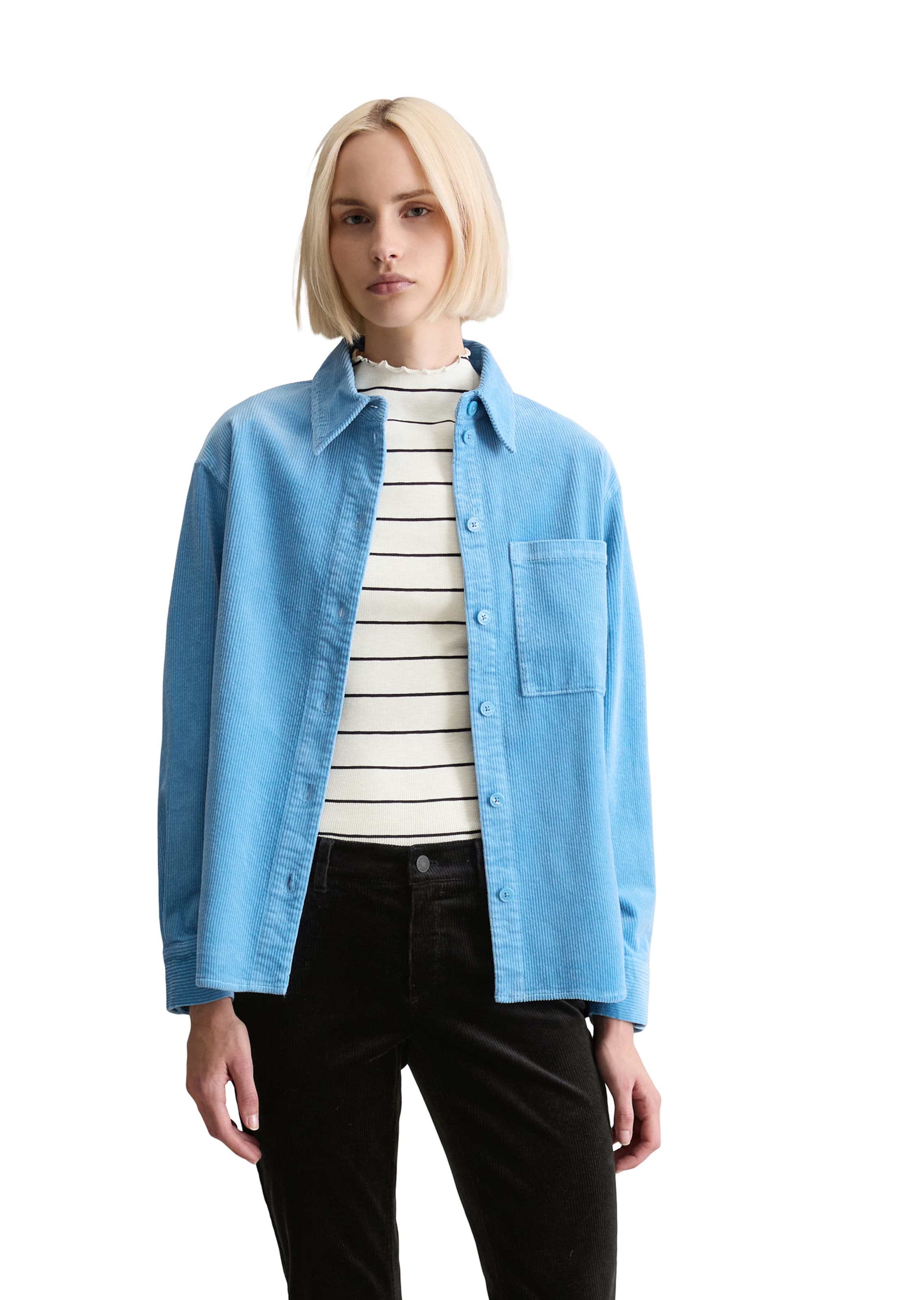 Marc O'Polo DENIM Bluse in Blau: Vorderseite