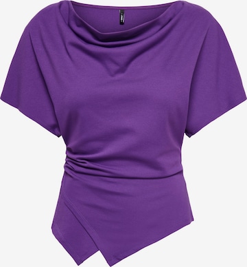 T-shirt 'ONLEmber' ONLY en violet : devant