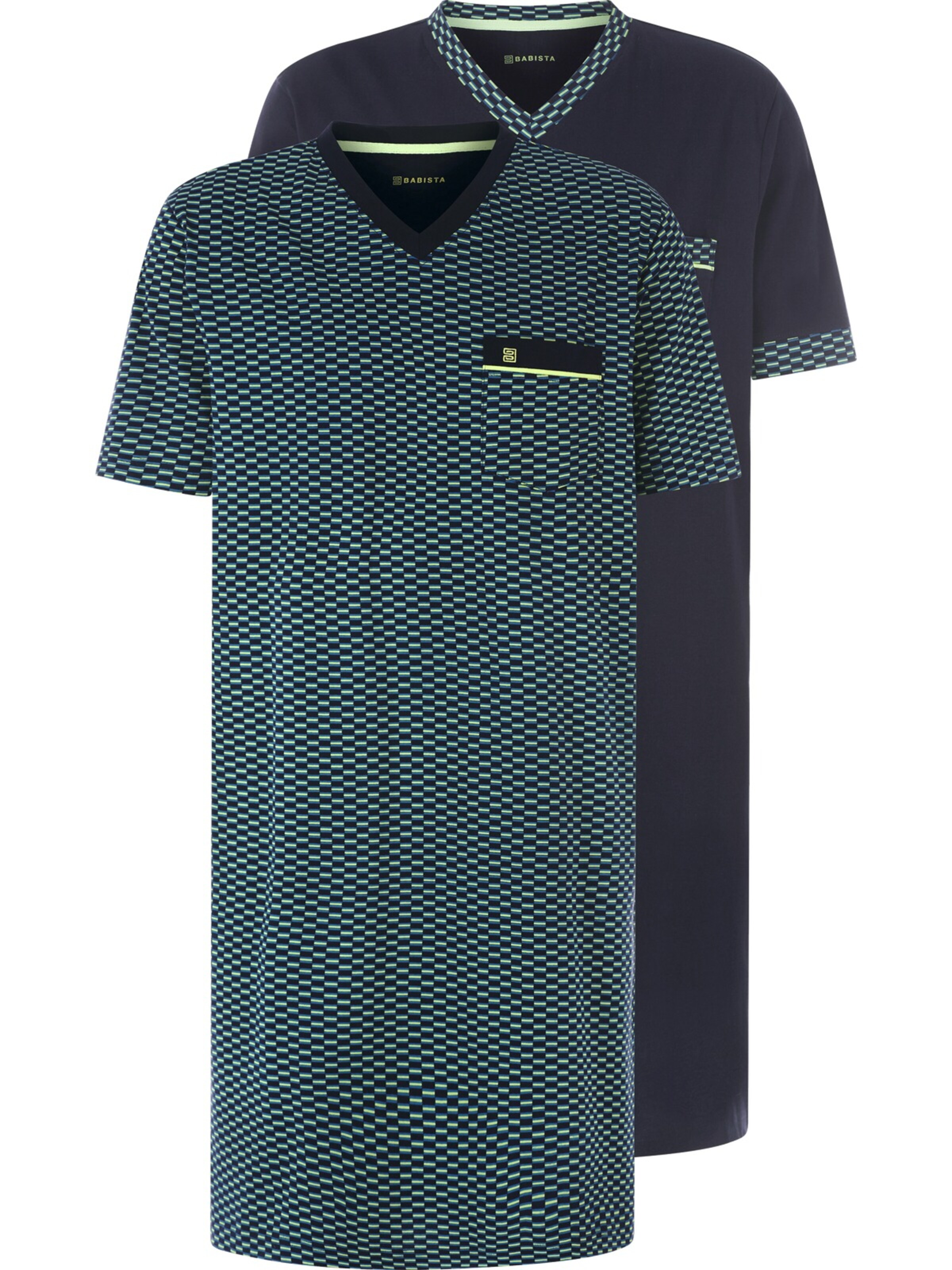 Jan Vanderstorm Long Pajamas 'Hoimar' in Blue: front