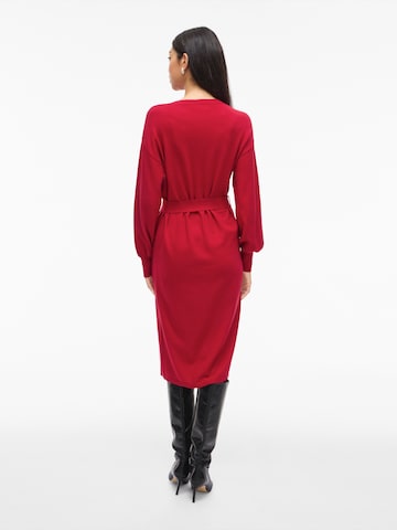 VILA Πλεκτό φόρεμα 'VIRicky' σε κόκκινο