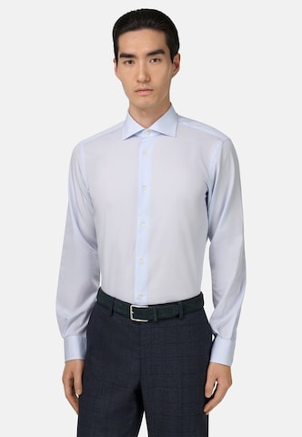 Boggi Milano Regular fit Zakelijk overhemd in Blauw: voorkant
